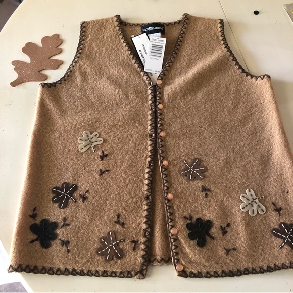 NWT Vintage 80’ 90’Sag Harbor Boiled Wool Vest S - Picture 1 of 11
